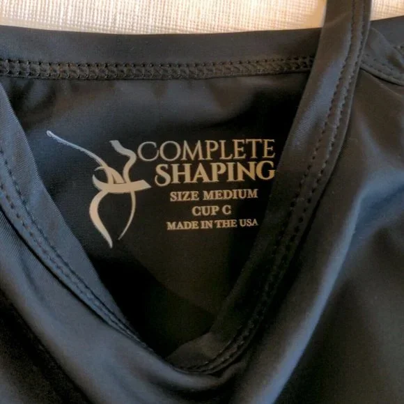 Mastectomy Swim Tankini Top with Integrated Prosthetics, Medium w C Cup, NWT, Bl